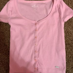 pink hollister shirt size xxs